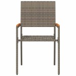 vidaXL Scaune de grădină stivuibile 4 pcs Gri și Brown