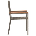 vidaXL Scaune de grădină stivuibile 4 pcs Gri și Brown
