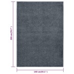 vidaXL Covor cu fire scurte, antracit, 140x200 cm vidaXL Covor cu fire scurte, antracit, 140x200 cm