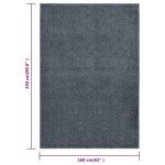 vidaXL Covor cu fire scurte, antracit, 160x230 cm vidaXL Covor cu fire scurte, antracit, 160x230 cm