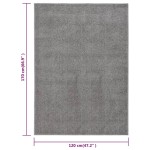 vidaXL Covor cu fire scurte, gri, 120x170 cm vidaXL Covor cu fire scurte, gri, 120x170 cm