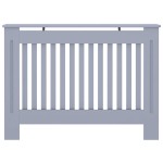 vidaXL Capac pentru radiator 2 pcs Gri 112 x 19 x 81,5cm Lemn compozit