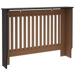 vidaXL Capac pentru radiator 2 pcs Negru 112 x 19 x 81,5cm