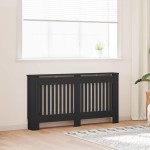 vidaXL Capac pentru radiator 2 pcs Negru 152 x 19 x 81,5cm