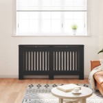 vidaXL Capac pentru radiator 2 pcs Negru 152 x 19 x 81,5cm