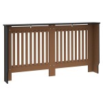 vidaXL Capac pentru radiator 2 pcs Negru 152 x 19 x 81,5cm