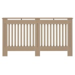 vidaXL Capac pentru radiator 2 pcs Maro 152 x 19 x 81,5cm