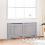 vidaXL Capac pentru radiator 2 pcs Gri 172 x 19 x 81,5cm Lemn compozit