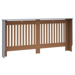 vidaXL Capac pentru radiator 2 pcs Gri 172 x 19 x 81,5cm Lemn compozit