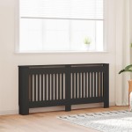 vidaXL Capac pentru radiator 2 pcs Negru 172 x 19 x 81,5cm