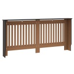 vidaXL Capac pentru radiator 2 pcs Negru 172 x 19 x 81,5cm