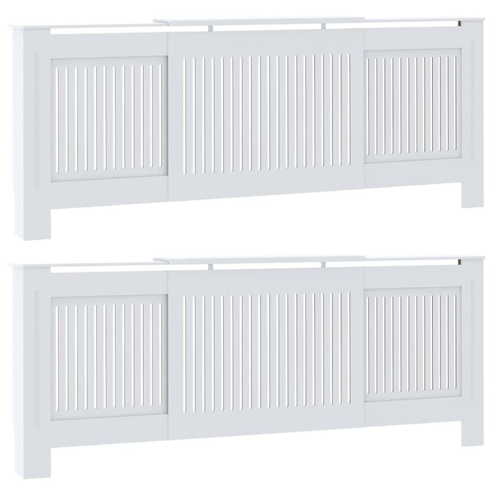 vidaXL Capac pentru radiator 2 pcs Alb 205 x 20,5 x 81,5cm