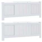 vidaXL Capac pentru radiator 2 pcs Alb 205 x 20,5 x 81,5cm