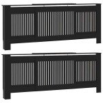vidaXL Capac pentru radiator 2 pcs Negru 205 x 20,5 x 81,5cm