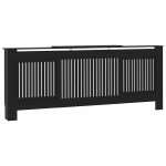 vidaXL Capac pentru radiator 2 pcs Negru 205 x 20,5 x 81,5cm