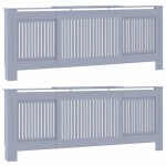 vidaXL Capac pentru radiator 2 pcs Gri 205 x 20,5 x 81,5cm