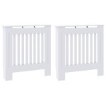 vidaXL Capac pentru radiator 2 pcs Alb 78 x 19 x 81,5cm Lemn compozit