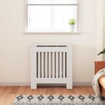 vidaXL Capac pentru radiator 2 pcs Alb 78 x 19 x 81,5cm Lemn compozit