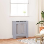 vidaXL Capac pentru radiator Gri 78 x 19 x 81,5cm Lemn compozit