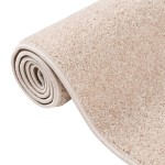 vidaXL Covor cu fire scurte, bej închis, 140x200 cm