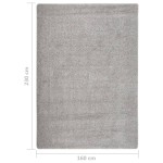 vidaXL Covor pufos, gri închis, 160x230 cm, antiderapant