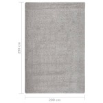 vidaXL Covor pufos, gri deschis, 200x290 cm, antiderapant vidaXL Covor pufos, gri deschis, 200x290 cm, antiderapant