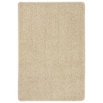 vidaXL Covor pufos, crem, 140x200 cm, antiderapant