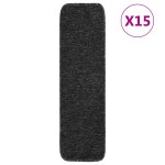 vidaXL Covorașe de scări, 15 buc., antracit, 75x20 cm, dreptunghiular vidaXL Covorașe de scări, 15 buc., antracit, 75x20 cm, dreptunghiular