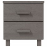 vidaXL Noptiera "HAMAR", gri deschis, 40x35x44,5 cm, lemn masiv de pin vidaXL Noptiera "HAMAR", gri deschis, 40x35x44,5 cm, lemn masiv de pin
