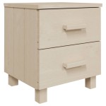 vidaXL Noptiere HAMAR 2 buc, maro miere, 40x35x44,5 cm, lemn masiv pin
