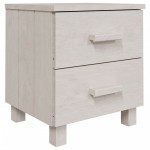 vidaXL Noptiere HAMAR, 2 buc, alb, 40x35x44,5 cm, lemn masiv de pin