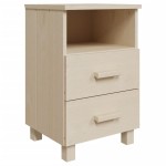 vidaXL Noptiere HAMAR, 2 buc, maro miere, 40x35x62 cm, lemn masiv