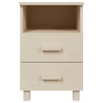 vidaXL Noptiere HAMAR, 2 buc, maro miere, 40x35x62 cm, lemn masiv