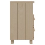 vidaXL Noptiere HAMAR, 2 buc, maro miere, 40x35x62 cm, lemn masiv