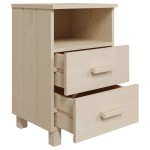 vidaXL Noptiere HAMAR, 2 buc, maro miere, 40x35x62 cm, lemn masiv