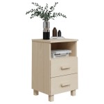 vidaXL Noptiere HAMAR, 2 buc, maro miere, 40x35x62 cm, lemn masiv