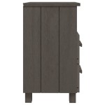 vidaXL Noptiere HAMAR, 2 buc, gri deschis, 40x35x62 cm, lemn masiv