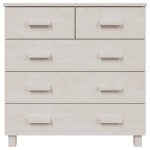 vidaXL Servantă „HAMAR”, alb, 79x40x80 cm, lemn masiv de pin