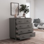 vidaXL Servantă „HAMAR”, gri deschis, 79x40x80 cm, lemn masiv pin vidaXL Servantă „HAMAR”, gri deschis, 79x40x80 cm, lemn masiv pin