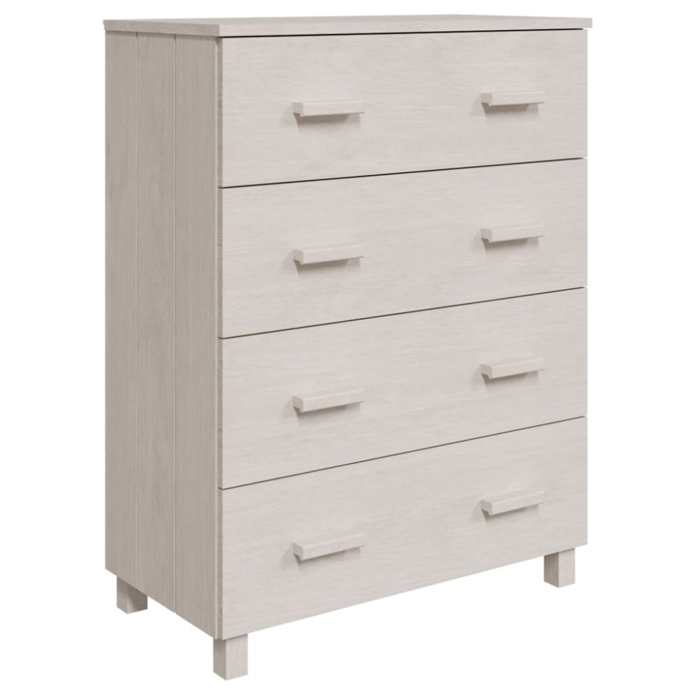 vidaXL Servantă „HAMAR”, alb, 79x40x103,5 cm, lemn masiv de pin