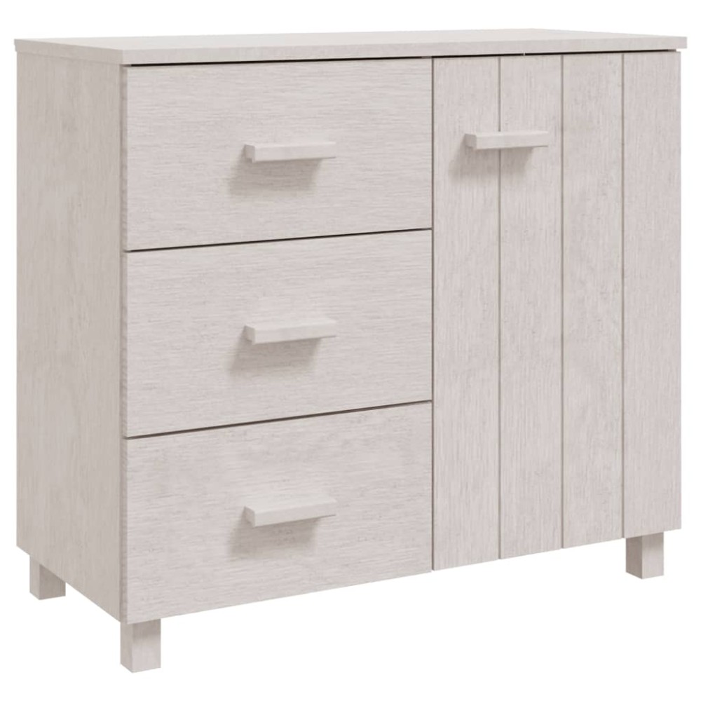 vidaXL Servantă „HAMAR”, alb, 90x40x80 cm, lemn masiv de pin