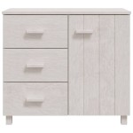 vidaXL Servantă „HAMAR”, alb, 90x40x80 cm, lemn masiv de pin