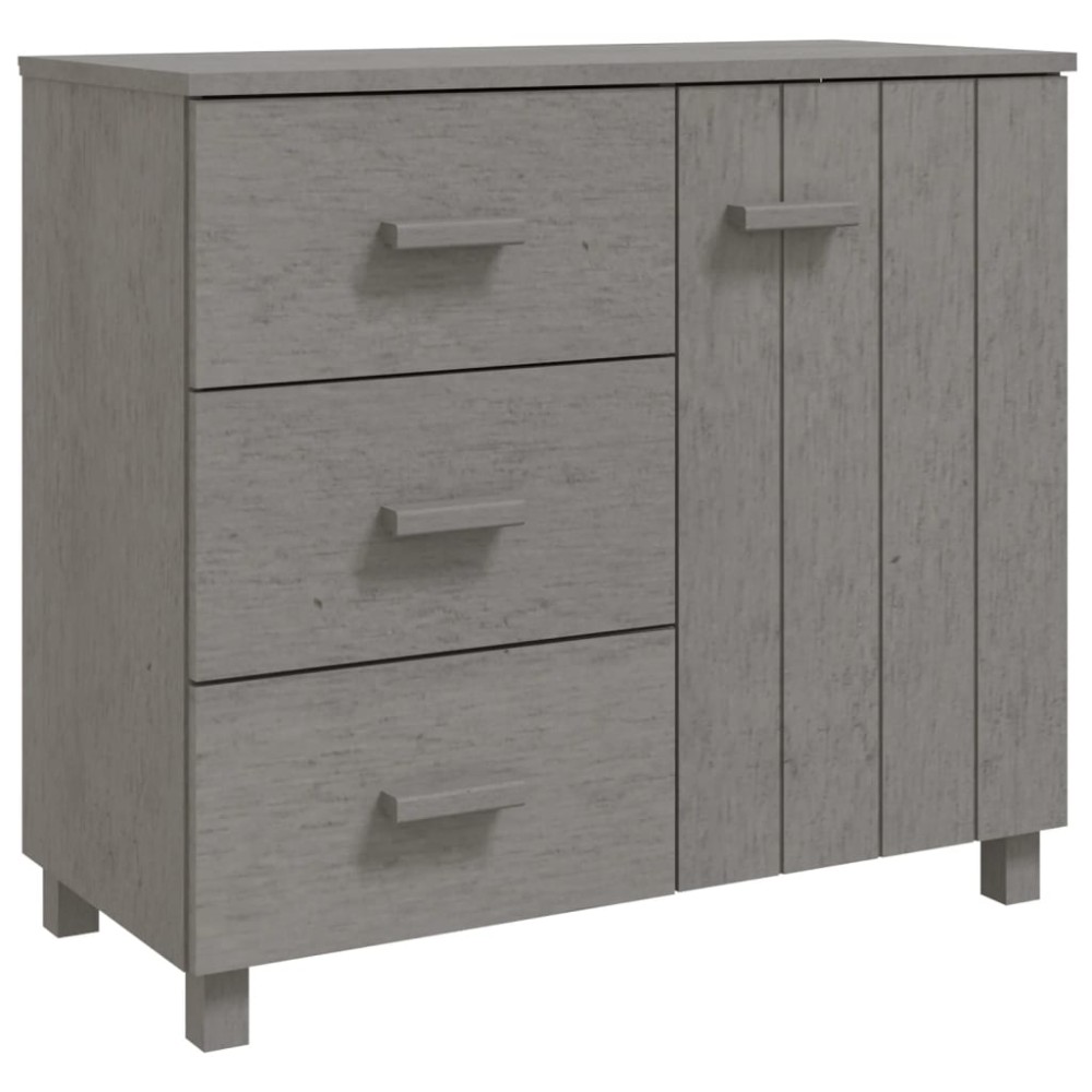 vidaXL Servantă „HAMAR”, gri deschis, 90x40x80 cm, lemn masiv de pin