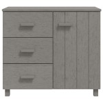 vidaXL Servantă „HAMAR”, gri deschis, 90x40x80 cm, lemn masiv de pin