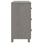 vidaXL Servantă „HAMAR”, gri deschis, 90x40x80 cm, lemn masiv de pin