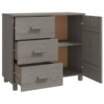 vidaXL Servantă „HAMAR”, gri deschis, 90x40x80 cm, lemn masiv de pin