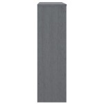 vidaXL Raft sup. dulap „HAMAR” gri închis 90x30x100 cm, lemn masiv pin