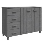 vidaXL Servantă „HAMAR”, gri închis, 113x40x80 cm, lemn masiv pin vidaXL Servantă „HAMAR”, gri închis, 113x40x80 cm, lemn masiv pin
