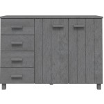 vidaXL Servantă „HAMAR”, gri închis, 113x40x80 cm, lemn masiv pin vidaXL Servantă „HAMAR”, gri închis, 113x40x80 cm, lemn masiv pin