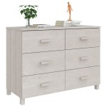 vidaXL Servantă „HAMAR”, alb, 113x40x80 cm, lemn masiv de pin vidaXL Servantă „HAMAR”, alb, 113x40x80 cm, lemn masiv de pin